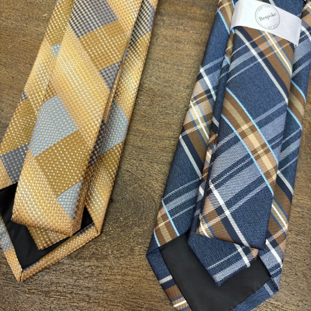 NWT‎ Bespoke Mens Tie PAIR OF 2 Workwear Business Formal - Picture 5 of 9